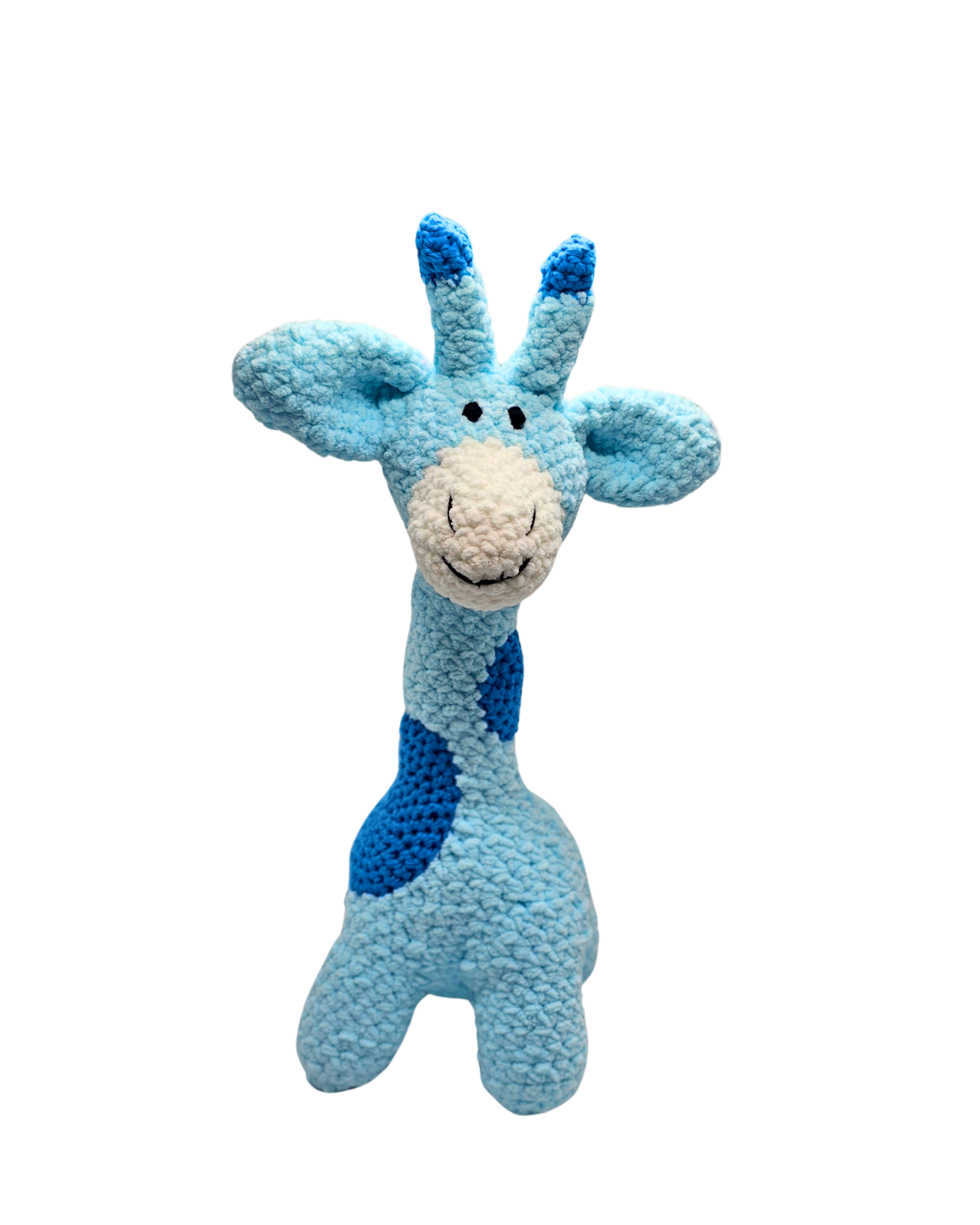 Tumbles the Giraffe Stuffed Toy | Blue | Handmade Giraffe Baby Gift | Gifts for Toddlers