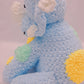 Handmade Dinosaur Teddy in Pink or Blue | New Baby Gift | Gift for Toddlers