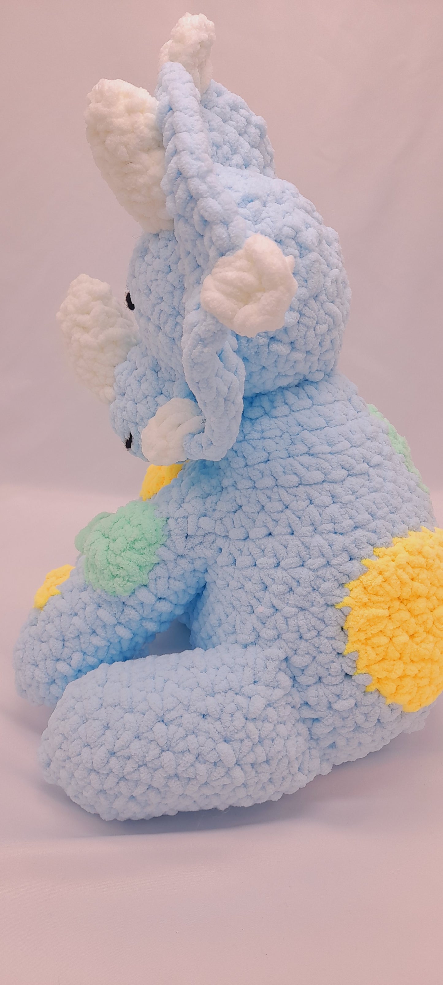 Handmade Dinosaur Teddy in Pink or Blue | New Baby Gift | Gift for Toddlers