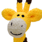Giraffe soft toy baby gift, bright yellow giraffe with brown spots