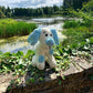 Handmade Dog Stuffed Toy Pink/Blue