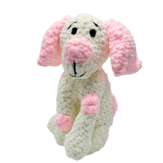 Handmade Dog Stuffed Toy Pink/Blue