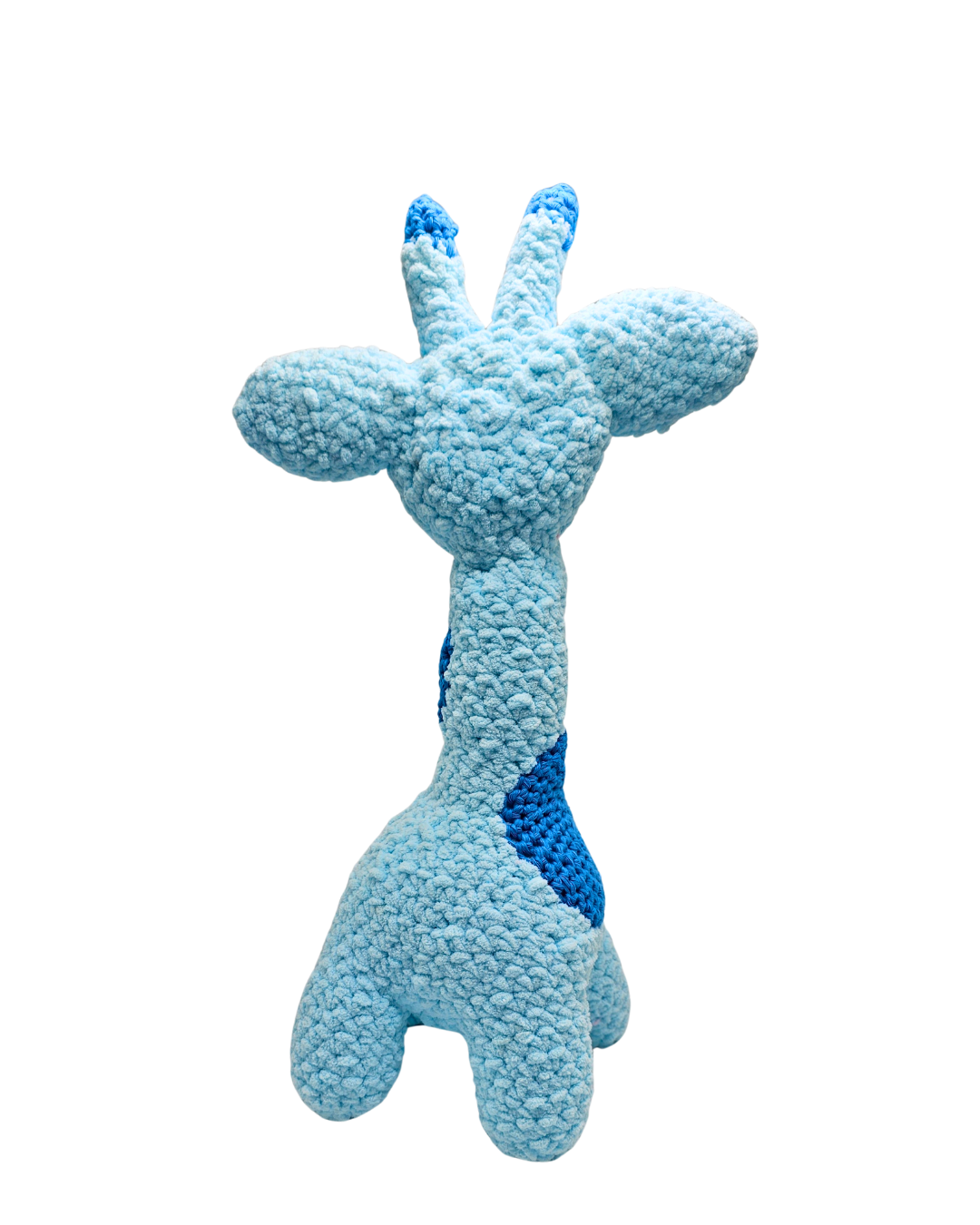 Tumbles the Giraffe Stuffed Toy | Blue | Handmade Giraffe Baby Gift | Gifts for Toddlers