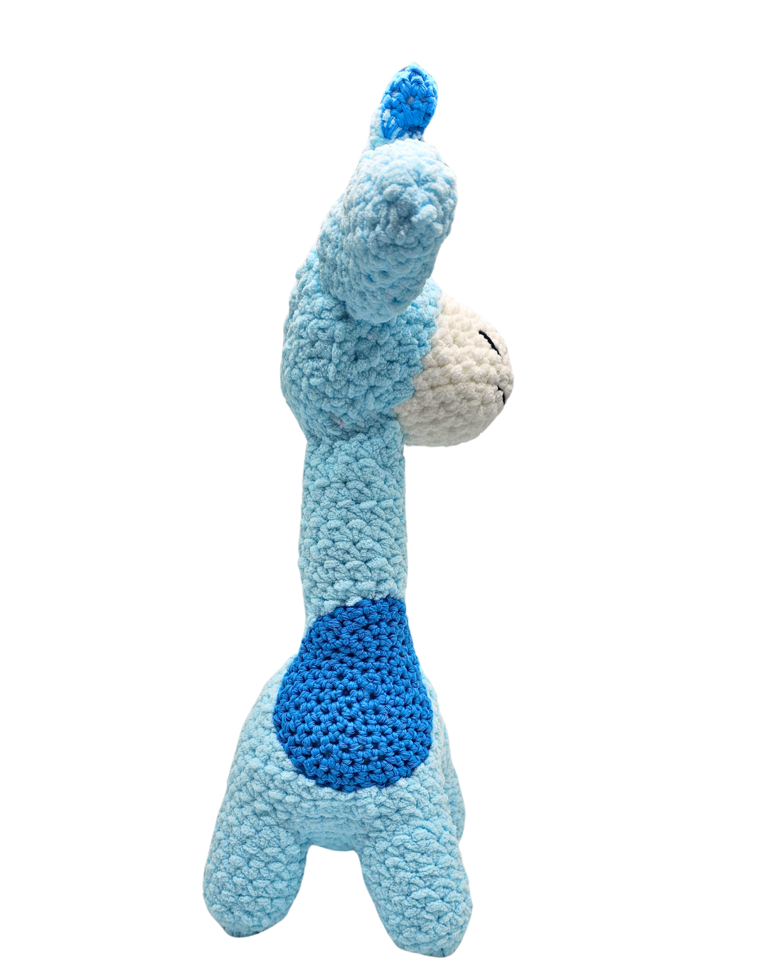 Tumbles the Giraffe Stuffed Toy | Blue | Handmade Giraffe Baby Gift | Gifts for Toddlers