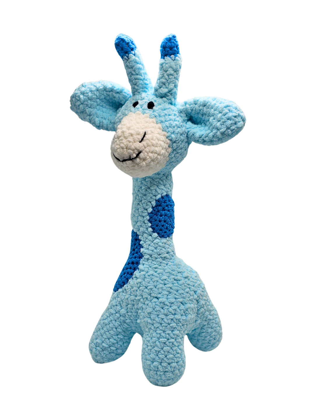Tumbles the Giraffe Stuffed Toy | Blue | Handmade Giraffe Baby Gift | Gifts for Toddlers