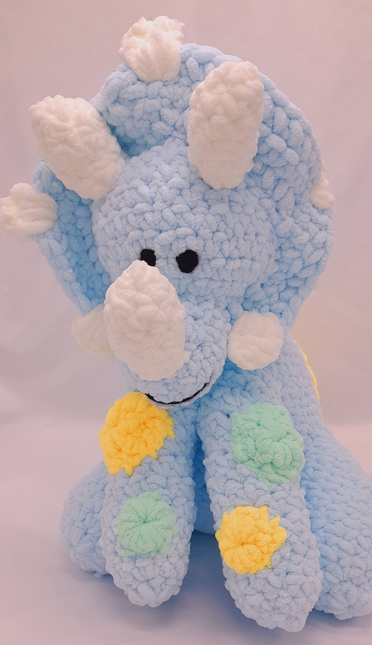 Handmade Dinosaur Teddy in Pink or Blue | New Baby Gift | Gift for Toddlers