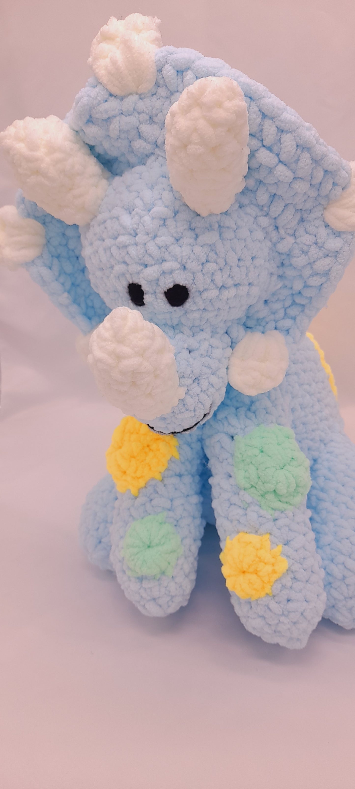 Handmade Dinosaur Teddy in Pink or Blue | New Baby Gift | Gift for Toddlers