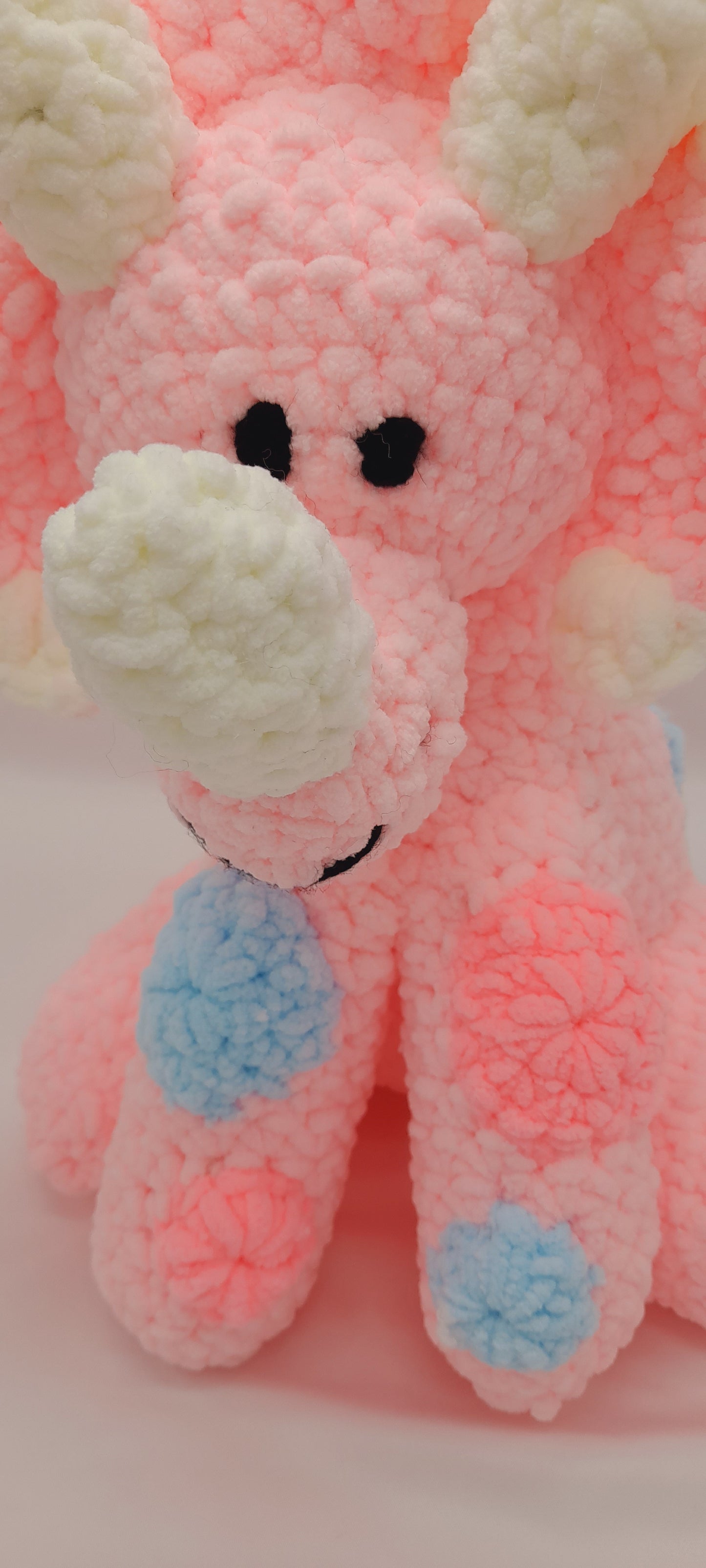 Handmade Dinosaur Teddy in Pink or Blue | New Baby Gift | Gift for Toddlers