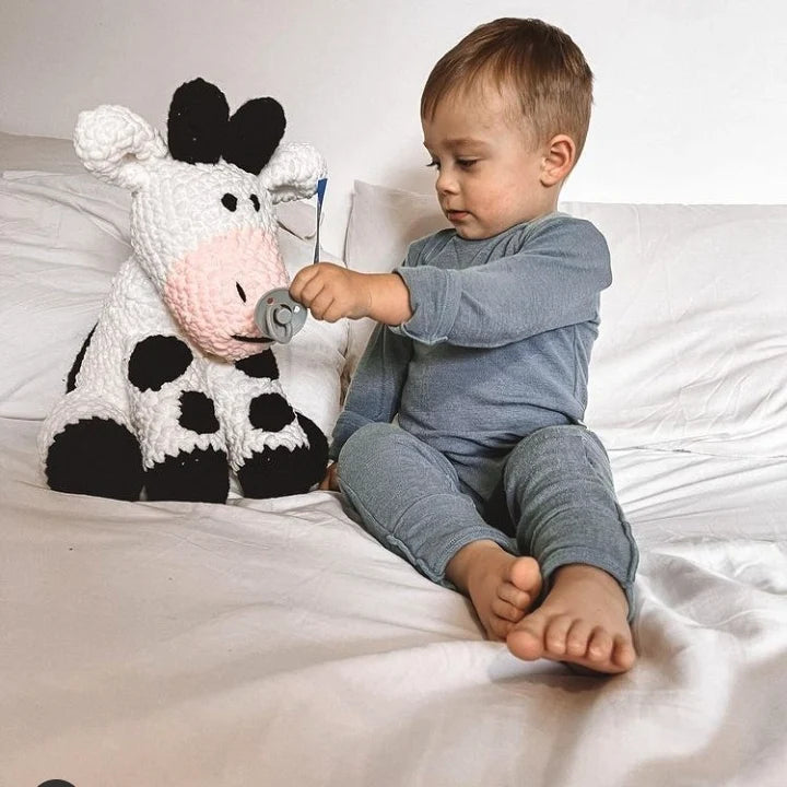 Handmade Cow | Stuffed Toy | Baby Gift | Farm Gifts for Toddlers | Cow Plushy