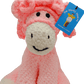 Pink pony stuffed toy, white nose with pink body and dark pink curls, baby gift
